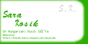 sara kosik business card